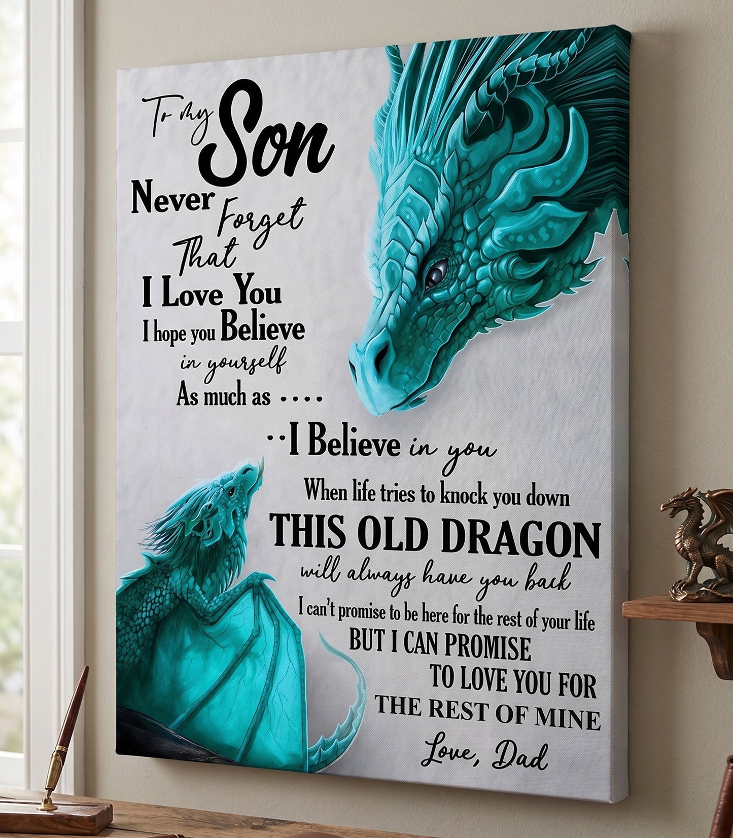 CANVAS FOR SON - BEST GIFT FROM DAD - TW07-00 (SKU2605-179)