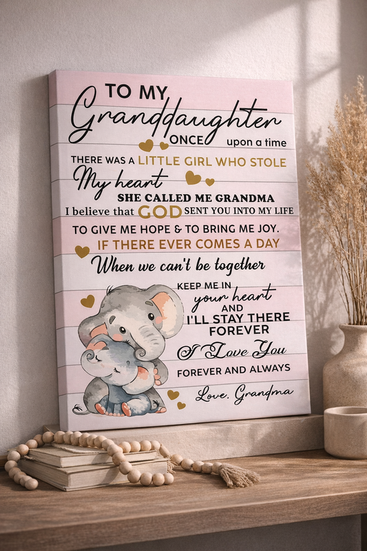 To My Granddaughter From Grandma Canvas (SKU2604-146)