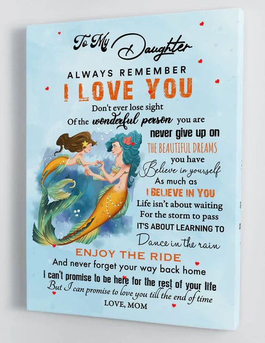 To My Daughter From Mom Canvas