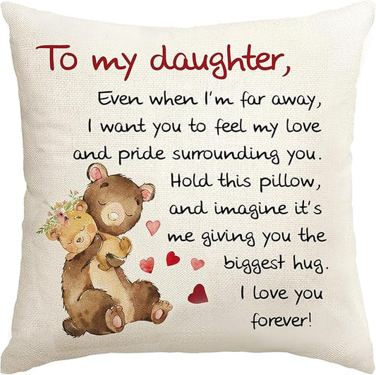 To My Daughter From Mom & Dad Pillow