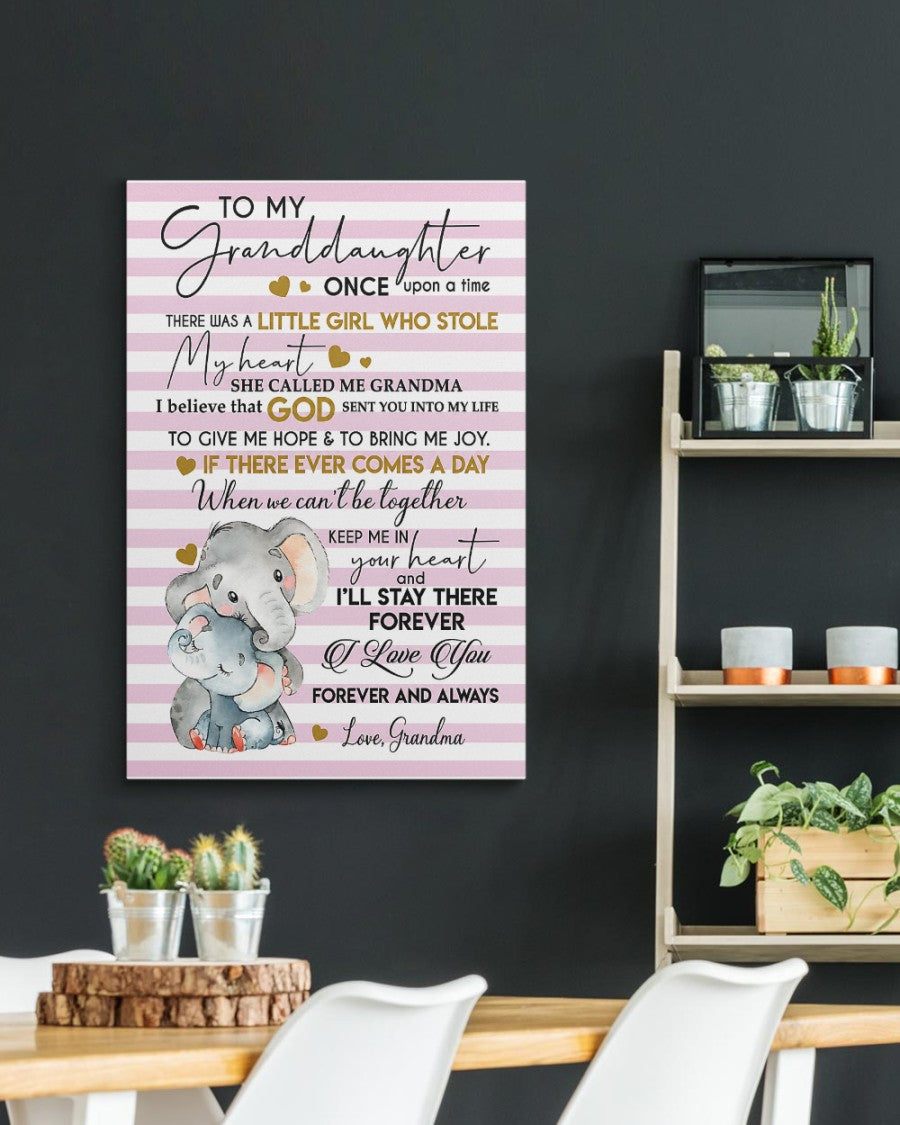 To My Granddaughter - Premium Canvas Wall Art From Grandma  (SKU2607-119)