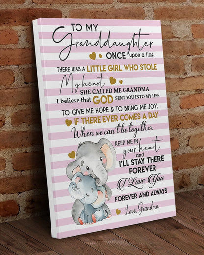 To My Granddaughter - Premium Canvas Wall Art From Grandma  (SKU2607-119)
