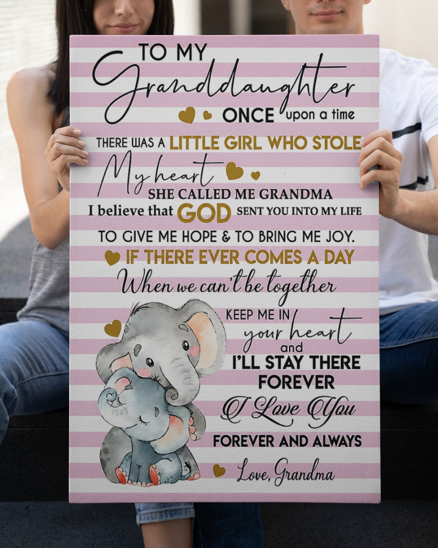 To My Granddaughter - Premium Canvas Wall Art From Grandma  (SKU2607-119)