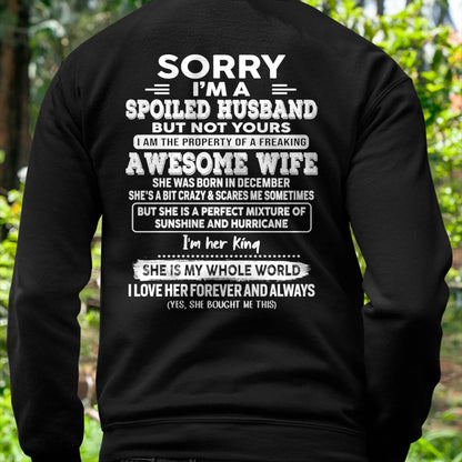 December - Awesome Wife - Perfect gift for your spoiled husband (SKU06-07-12)