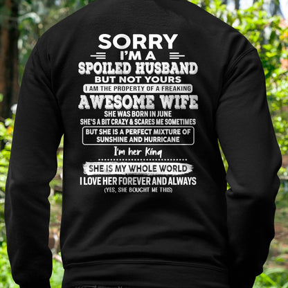 June - Awesome Wife - Perfect gift for your spoiled husband (SKU06-07-06)