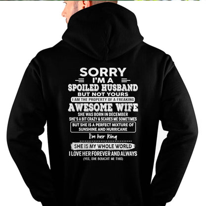 December - Awesome Wife - Perfect gift for your spoiled husband (SKU06-07-12)