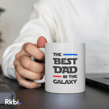 BEST DAD IN THE GALAXY MUG - GIFT FROM DAUGHTER - TWINEHEARTS