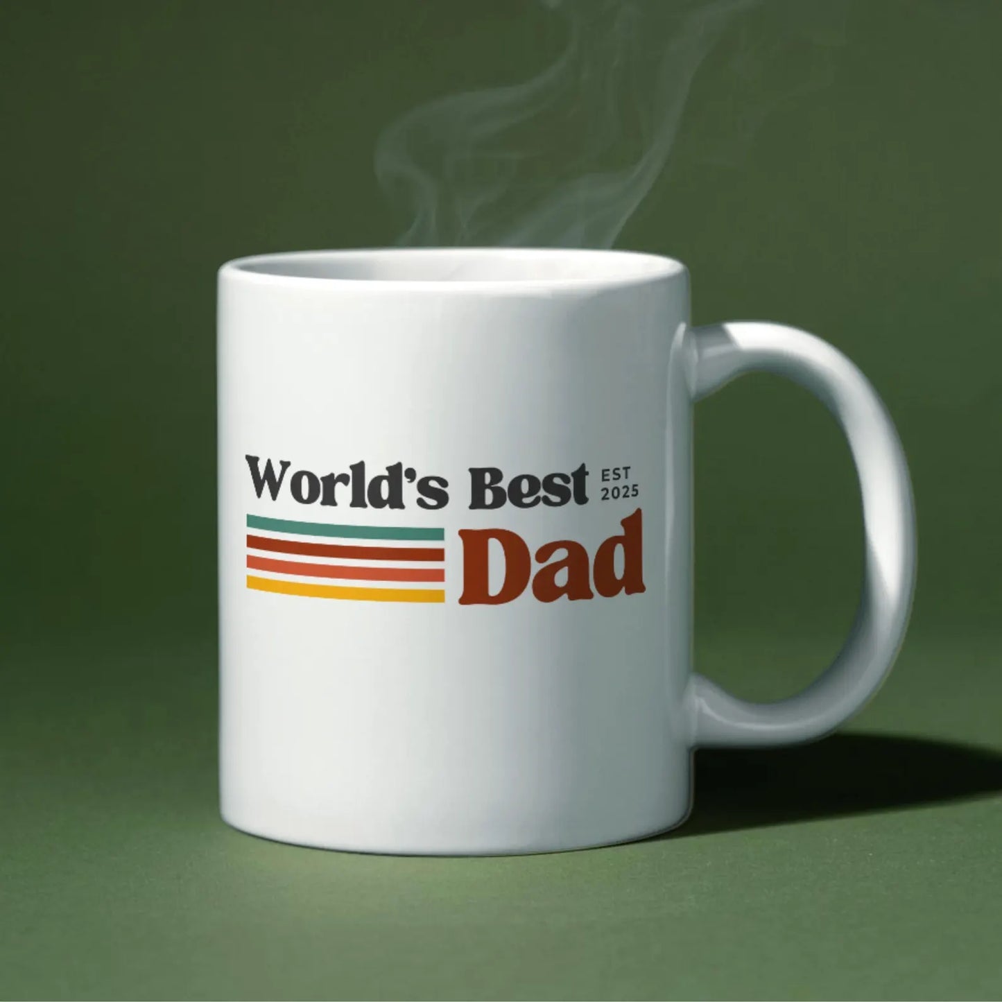 TO THE BEST DAD EST 2025 MUG - GIFT FROM DAUGHTER - TWINEHEARTS