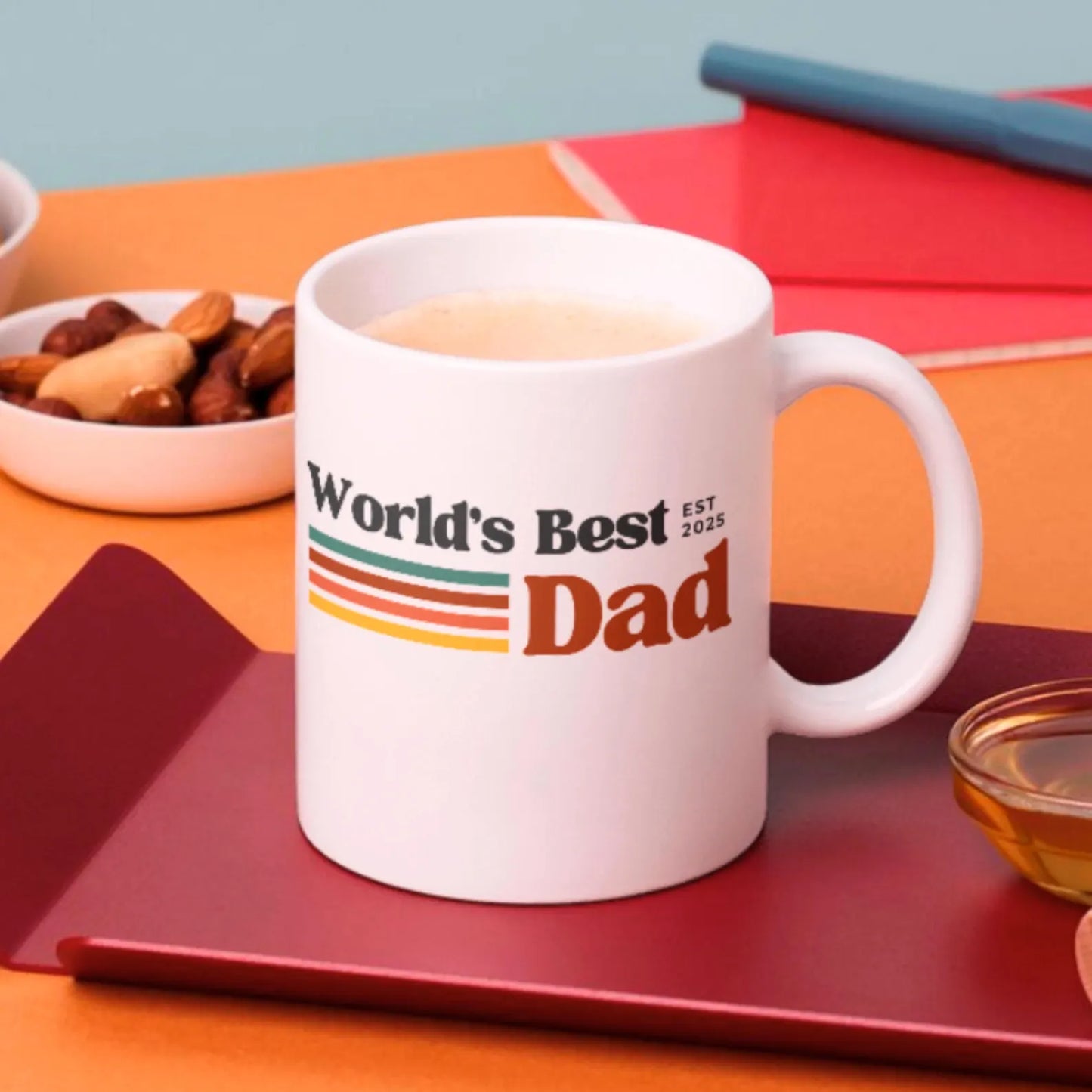 TO THE BEST DAD EST 2025 MUG - GIFT FROM DAUGHTER - TWINEHEARTS