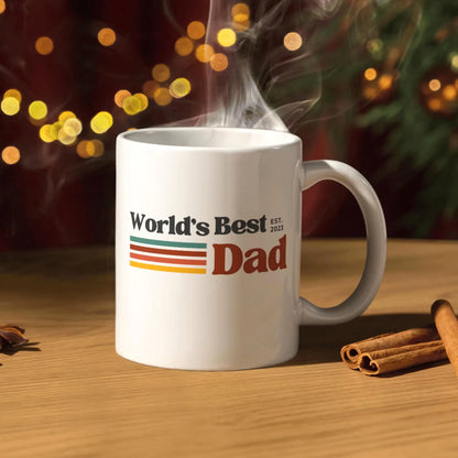 TO THE BEST DAD EST 2025 MUG - GIFT FROM DAUGHTER - TWINEHEARTS