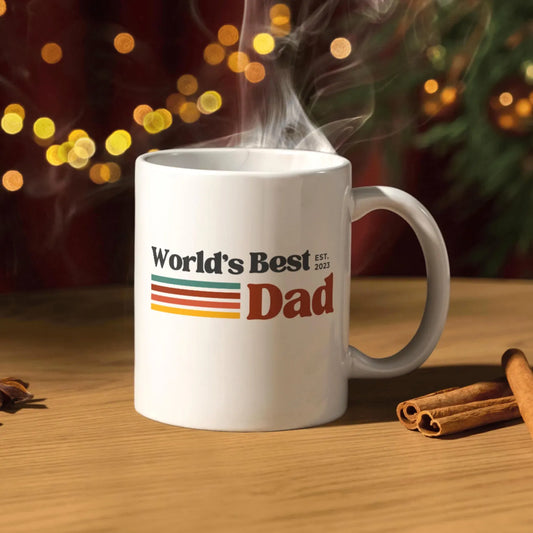 TO THE BEST DAD EST 2025 MUG - GIFT FROM DAUGHTER - TWINEHEARTS