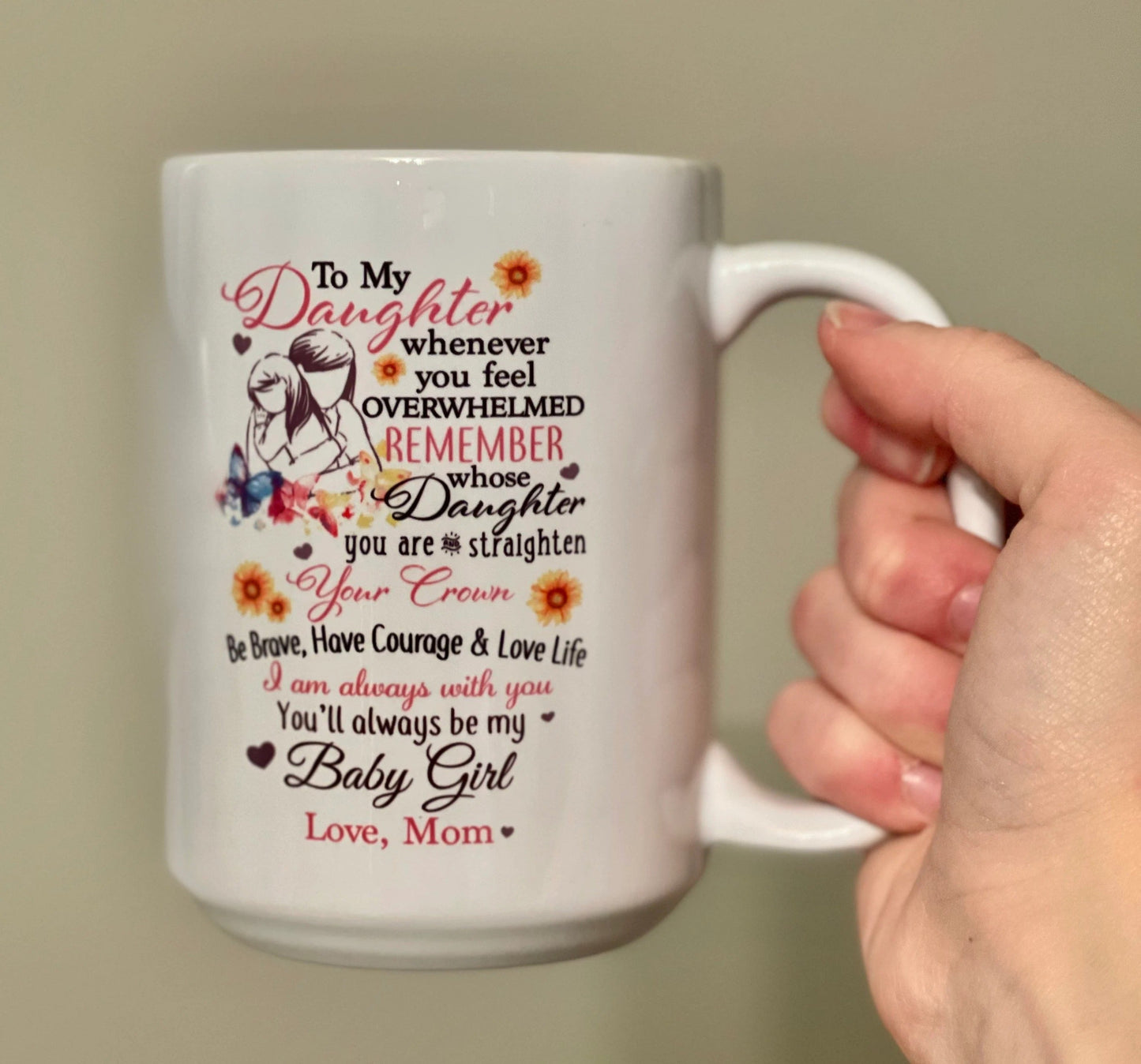 TO DAUGHTER MUG 02- GIFT FROM MOM - TWINEHEARTS