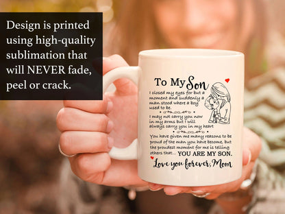 TO SON MUG 00 - GIFT FROM MOM - TWINEHEARTS