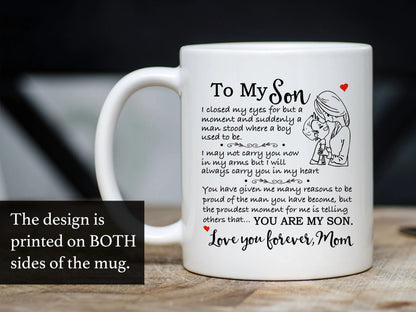 TO SON MUG 00 - GIFT FROM MOM - TWINEHEARTS