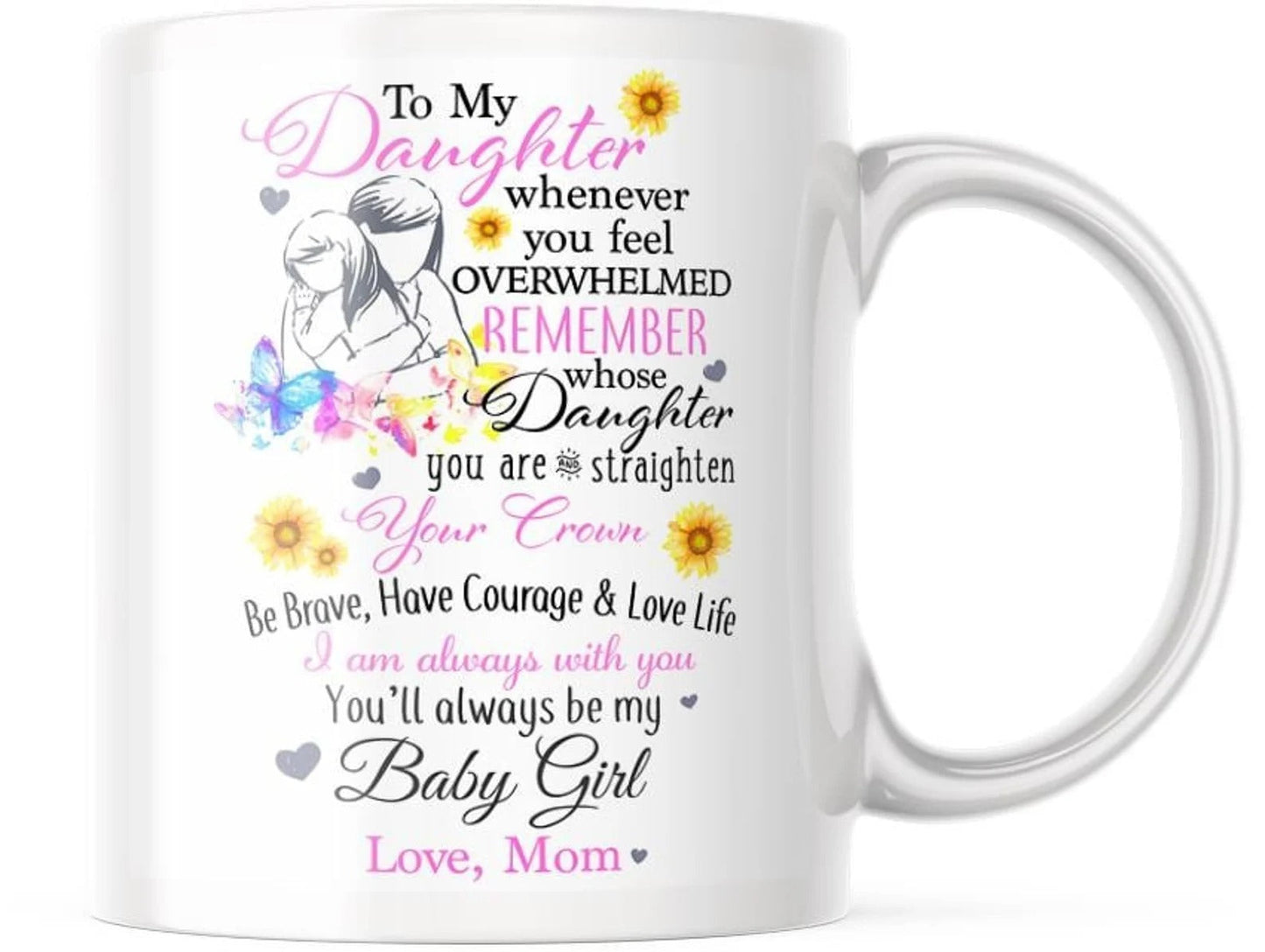TO DAUGHTER MUG 02- GIFT FROM MOM - TWINEHEARTS