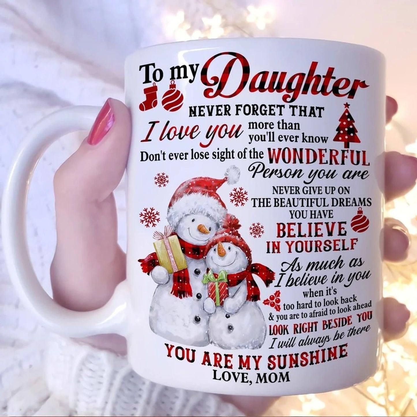TO DAUGHTER MUG 01- GIFT FROM MOM - TWINEHEARTS