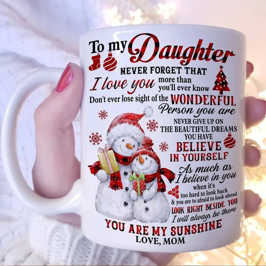 TO DAUGHTER MUG 01- GIFT FROM MOM - TWINEHEARTS
