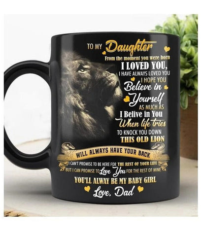 TO DAUGHTER LION MUG - GIFT FROM DAD - TWINEHEARTS