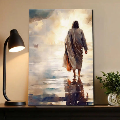Jesus Walking on Water Wall Art Canvas Print