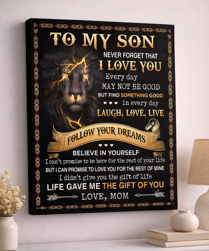 CANVAS FOR SON - BEST GIFT FROM MOM - TW07-00 (SKU2604-152)