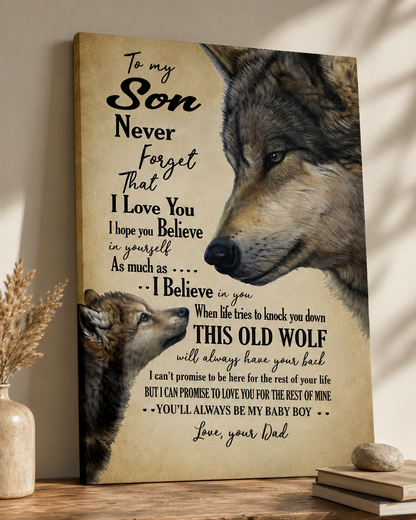 CANVAS FOR SON - BEST GIFT FROM DAD - TW07-00 (SKU2605-53)
