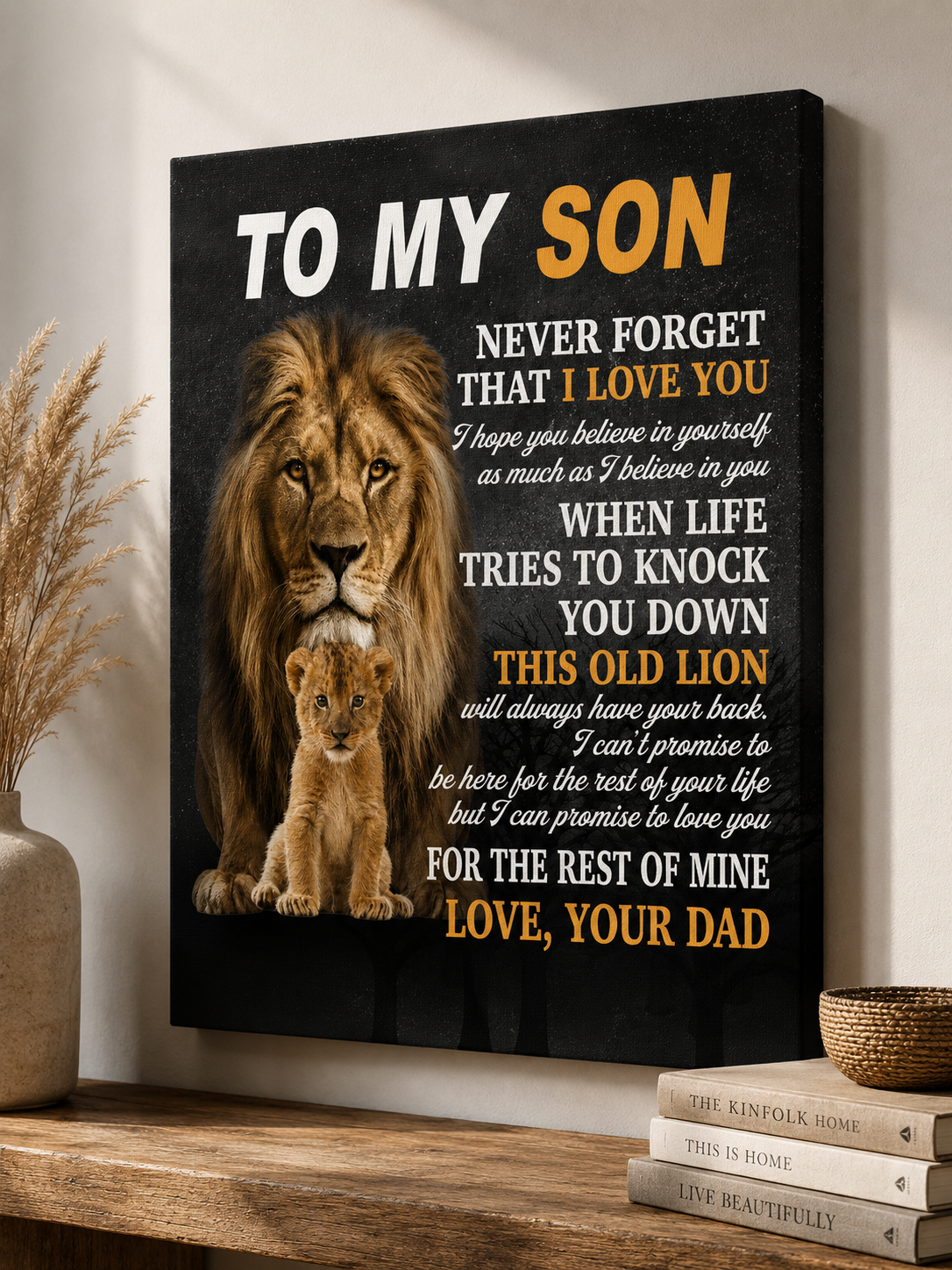 CANVAS FOR SON - BEST GIFT FROM DAD - TW07-00 (SKU2605-52)