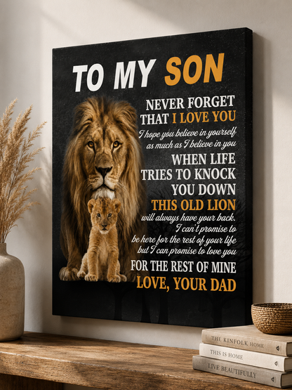 CANVAS FOR SON - BEST GIFT FROM DAD - TW07-00 (SKU2605-52)