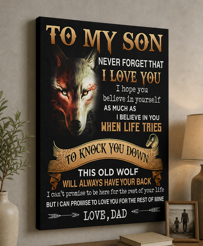 CANVAS FOR SON - BEST GIFT FROM DAD - TW07-00 (SKU2605-27)