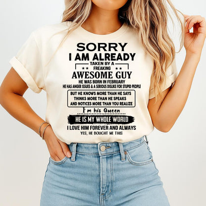 February - Awesome Guy - Perfect gift for your girlfriend or wife (SKUT08-11-02)