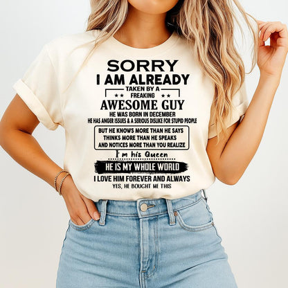 December - Awesome Guy - Perfect gift for your girlfriend or wife (SKUT08-11-12)