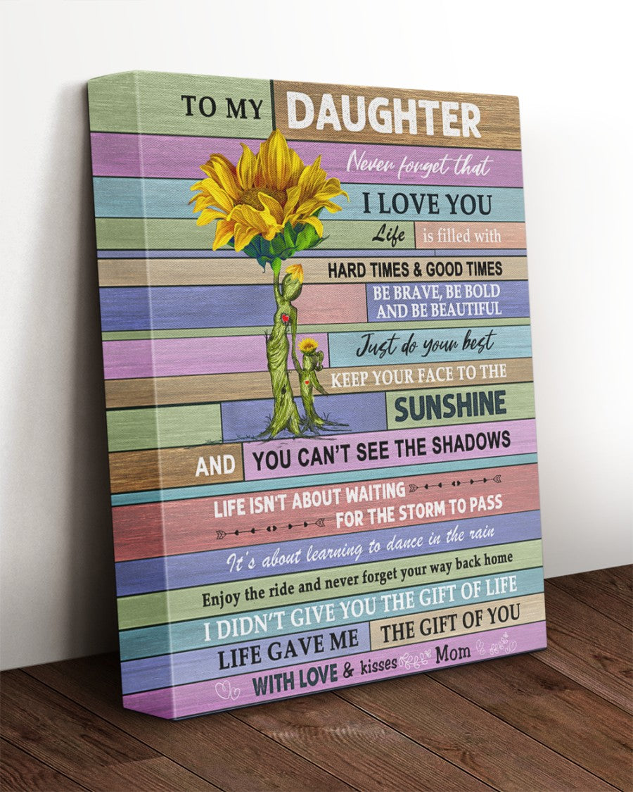 To My Daughter From Mom Canvas