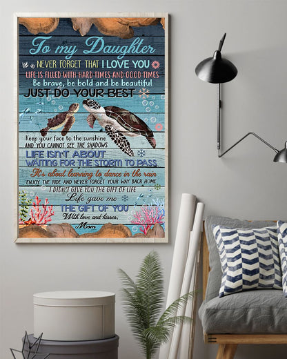 To My Daughter From Mom Canvas