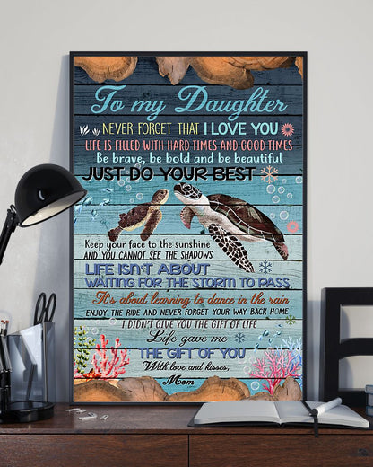 To My Daughter From Mom Canvas