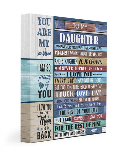 To My Daughter From Mom Canvas