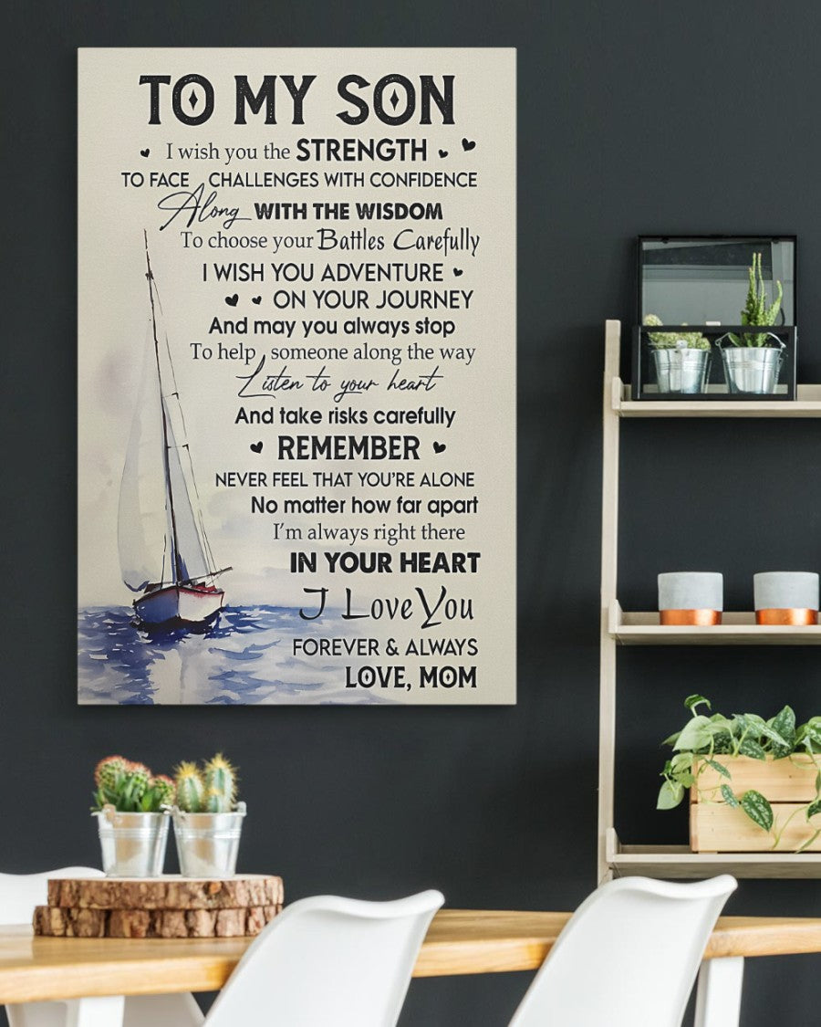 To My Son From Mom Canvas