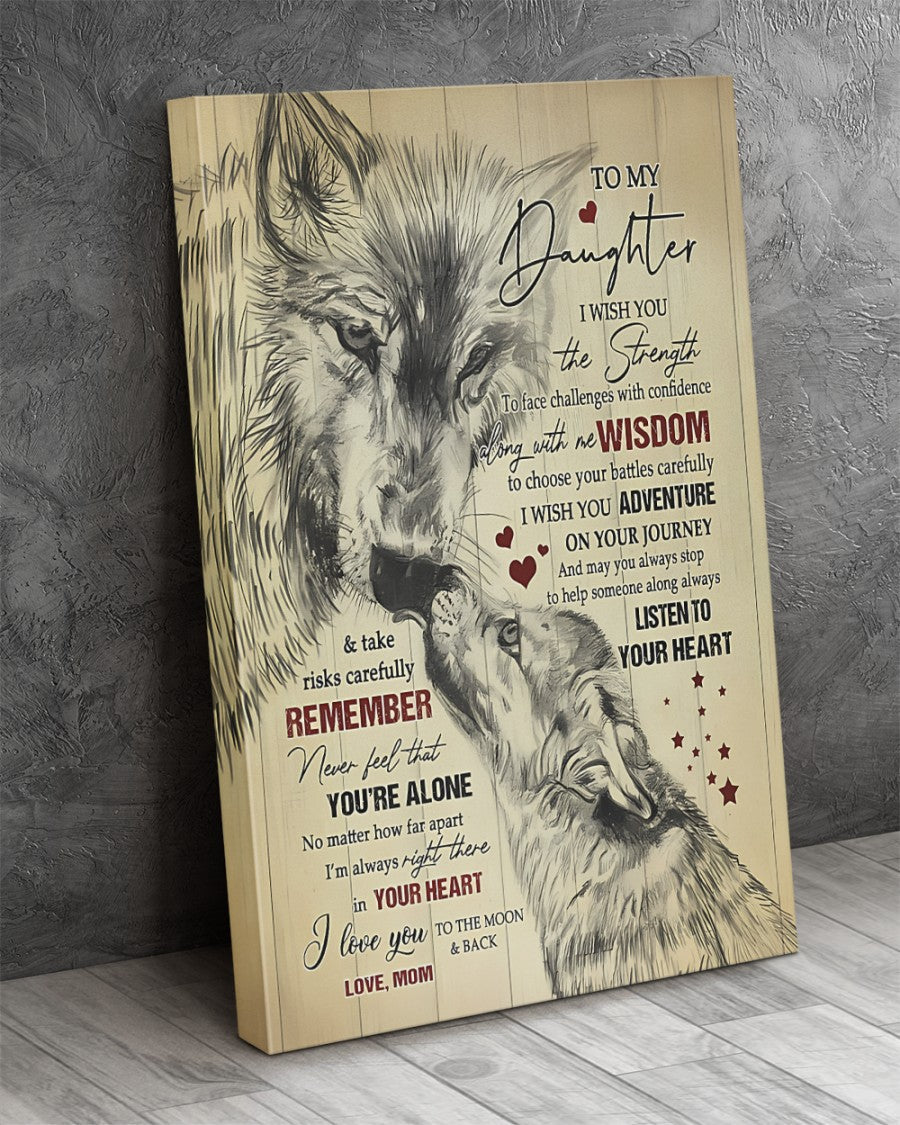 To My Daughter From Mom Canvas