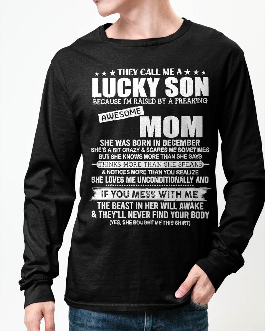 November - Lucky Son Raised By A Freaking Awesome Mom - Perfect gift for your son (SKU2603-179-11)