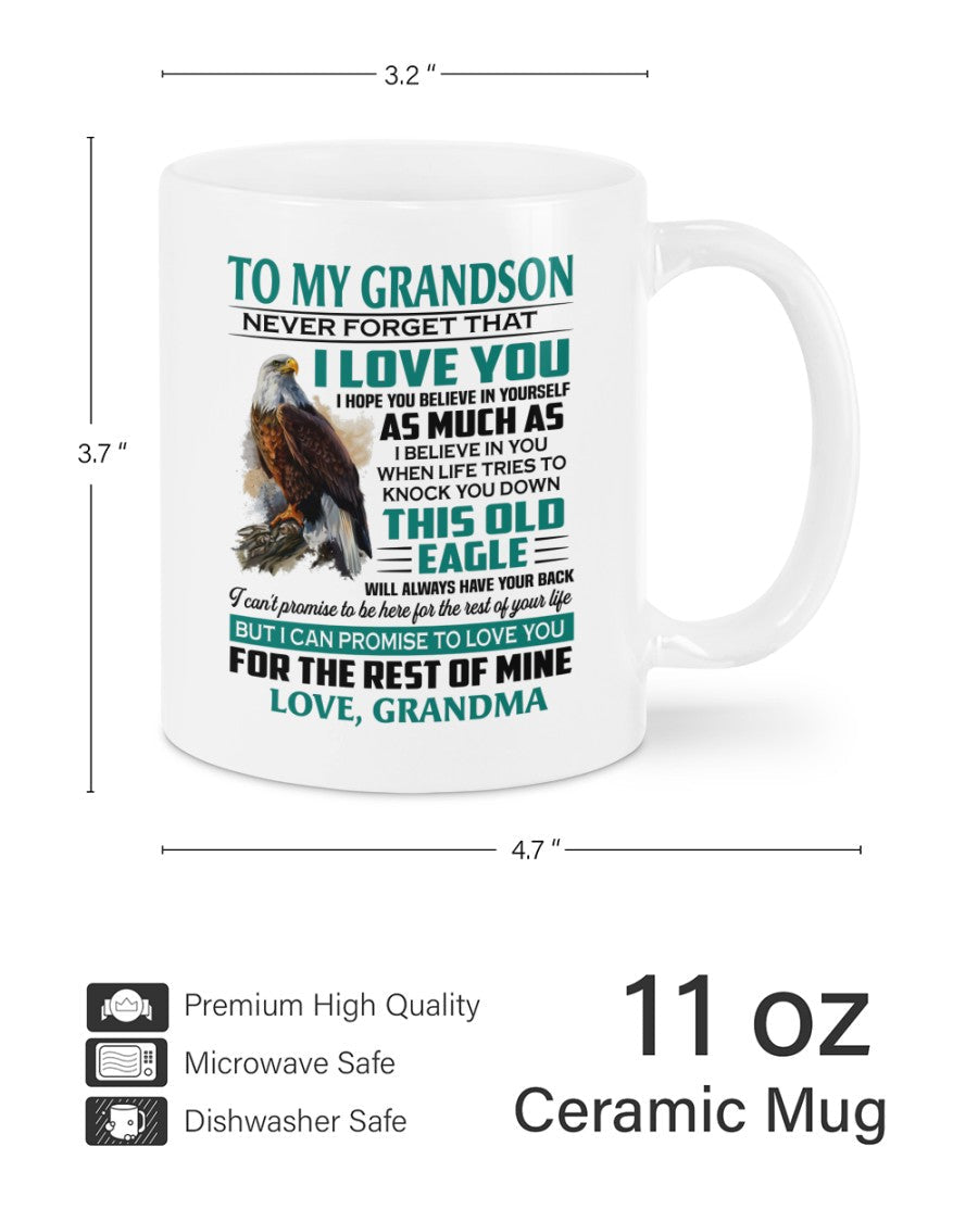 TO GRANDSON MUG 02 - GIFT FROM GRANDMA - TWINEHEARTS