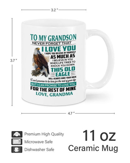 TO GRANDSON MUG 02 - GIFT FROM GRANDMA - TWINEHEARTS
