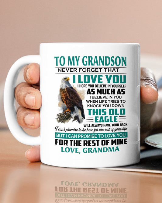 TO GRANDSON MUG 02 - GIFT FROM GRANDMA - TWINEHEARTS