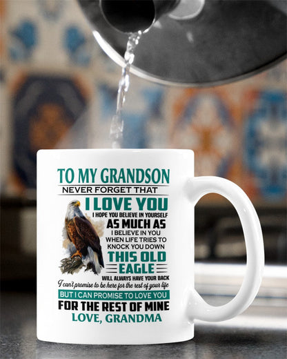 TO GRANDSON MUG 02 - GIFT FROM GRANDMA - TWINEHEARTS