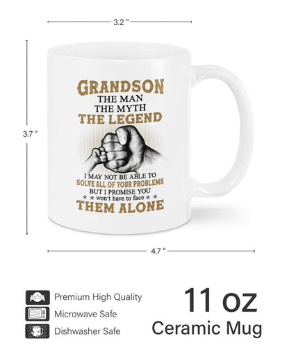 TO GRANDSON MUG 03 - GIFT FROM GRANDMA - TWINEHEARTS