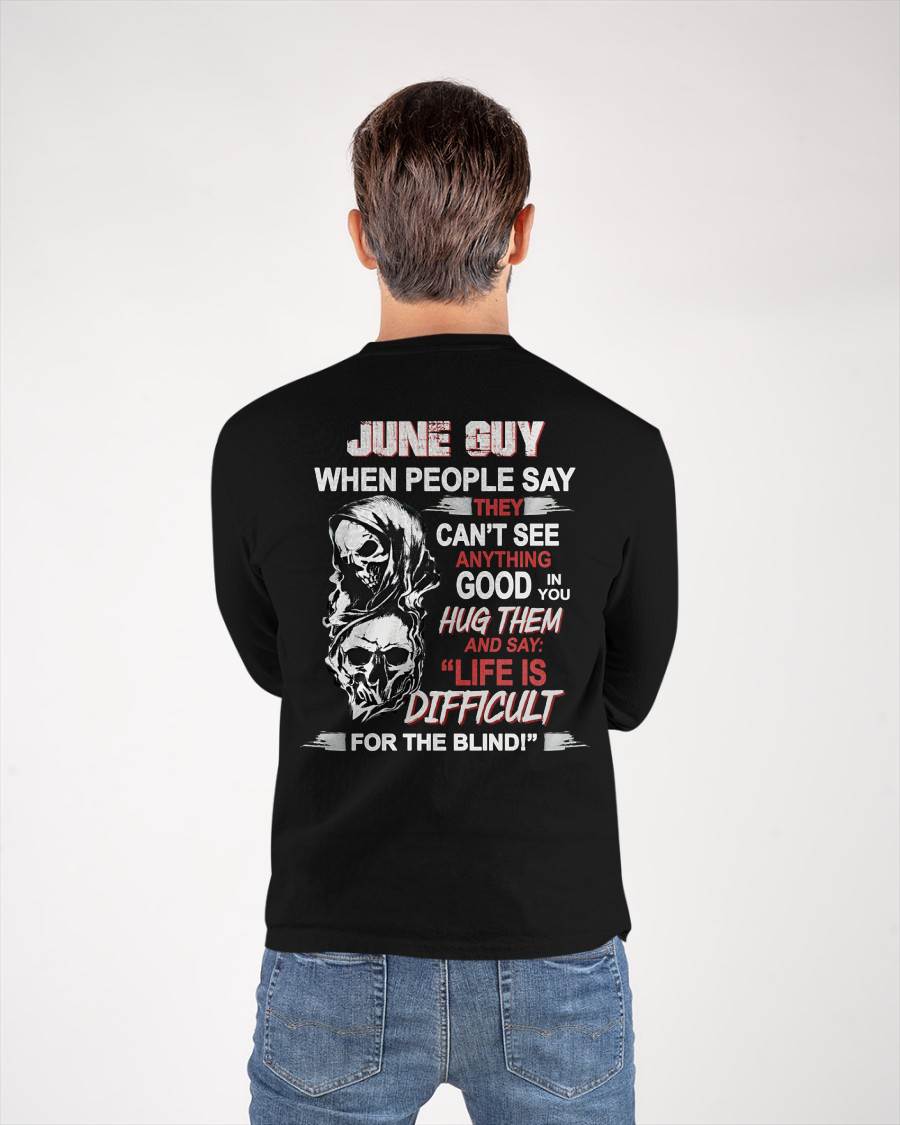 JUNE -  HUG THEM AND SAY... - BIRTHDAY T-SHIRT FOR MEN - NTTD06 (SKU12-253-06)