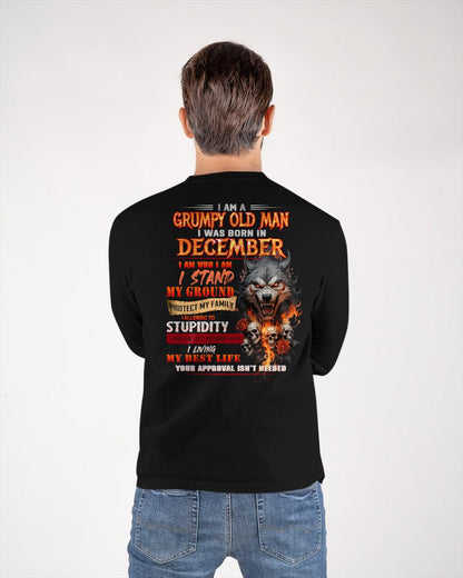 DECEMBER - GRUMPY OLD MAN - BIRTHDAY T-SHIRT FOR MEN - NTTD12 (SKU26T-01132-12)