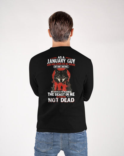 JANUARY - KIND AND LOVING ARE MY NATURE - BIRTHDAY T-SHIRT FOR MEN - NTTD01 (SKU26T-01-17-01)