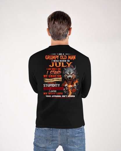 JULY - GRUMPY OLD MAN - BIRTHDAY T-SHIRT FOR MEN - NTTD07 (SKU26T-01132-07)