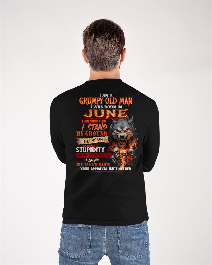 JUNE - GRUMPY OLD MAN - BIRTHDAY T-SHIRT FOR MEN - NTTD06 (SKU26T-01132-06)