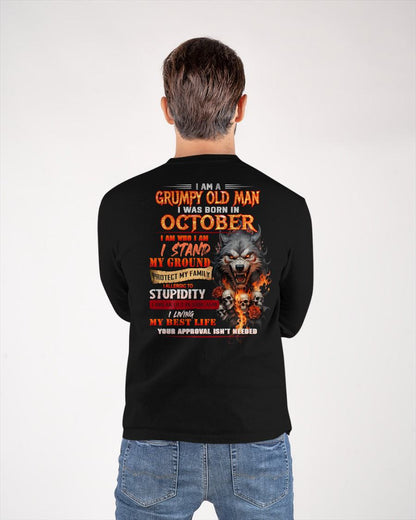 OCTOBER - GRUMPY OLD MAN - BIRTHDAY T-SHIRT FOR MEN - NTTD10 (SKU26T-01132-10)