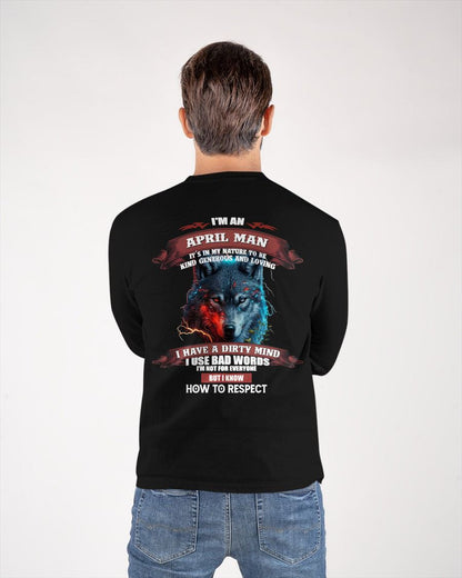 APRIL - KNOW HOW TO RESPECT - BIRTHDAY T-SHIRT FOR MEN - NTTD04 (SKU12-162-04)