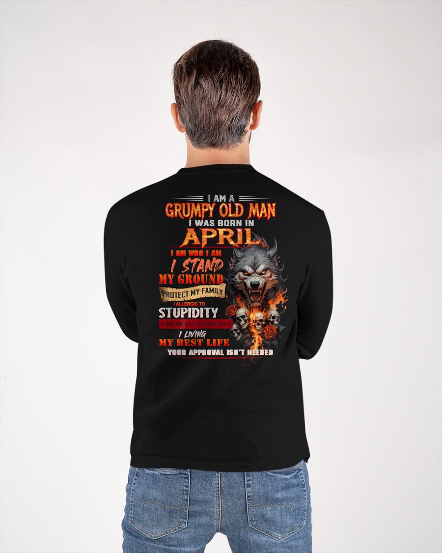 APRIL - GRUMPY OLD MAN - BIRTHDAY T-SHIRT FOR MEN - NTTD04 (SKU26T-01132-04)